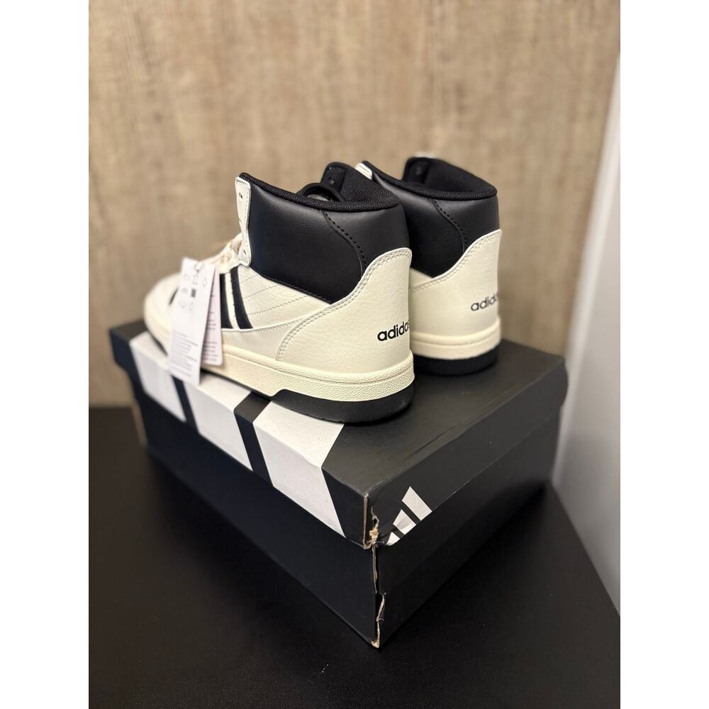 NEW SZ 7w - Adidas Woman's Break Start Mid (Wht/Blk) - Picture 2 of 4